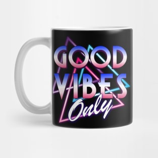 Retro 80's Neon Good Vibes Only Mug